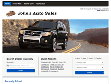 Tablet Screenshot of johnsautosalesinc.net